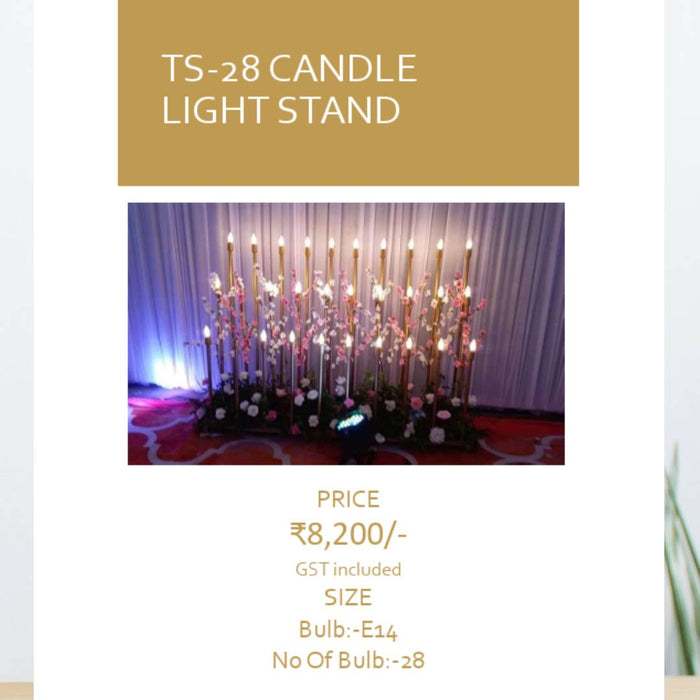 TS-28 Candle Light Stand For Decoration at Event, Party and Wedding Ceremony