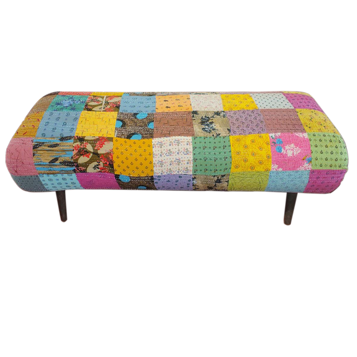 Multicolor Wooden Bench For Decor