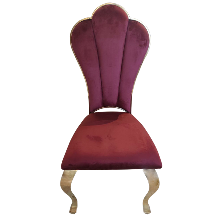 Stainless Steel Maroon Dining Chair For Wedding & Home Decor
