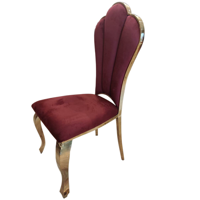 Stainless Steel Maroon Dining Chair For Wedding & Home Decor
