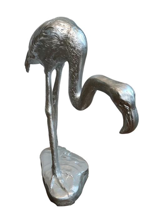 Metal Flamingos For Decor Prospective | Color: Silver