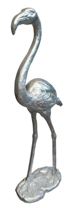 Metal Flamingos For Decor Prospective | Color: Silver