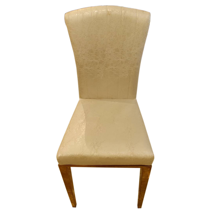 Stainless Steel Beige Dining Chair For Decor