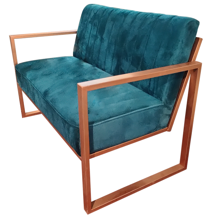 Turquoise Blue Double Seater Sofa For Decor
