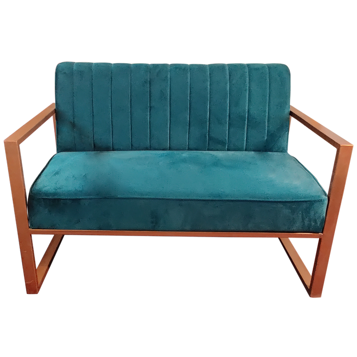 Turquoise Blue Double Seater Sofa For Decor