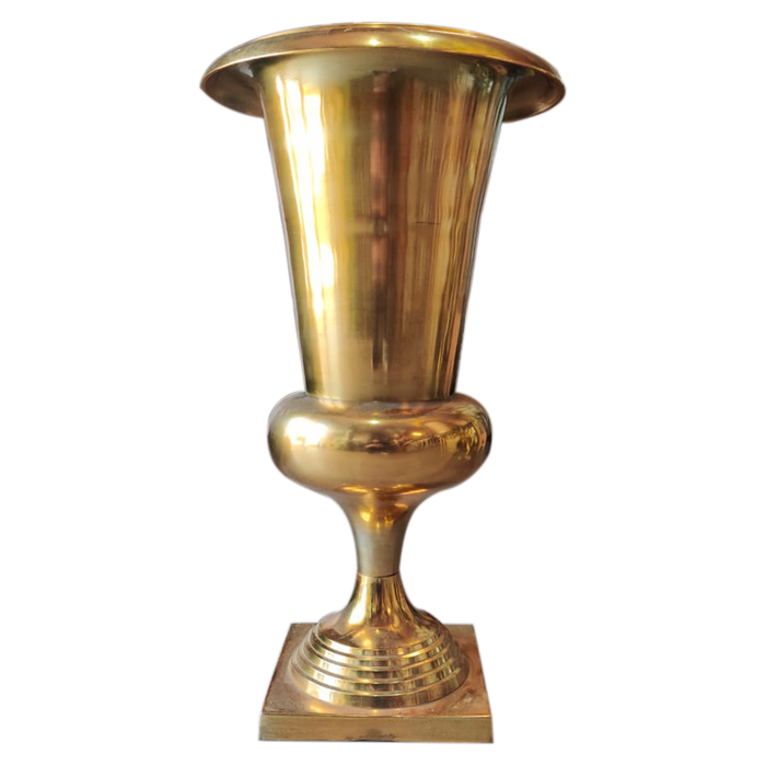Gold Metal ACM Flower Vase 0786