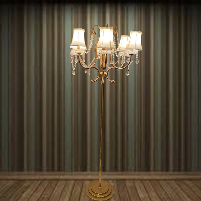 White With Gold Floor Lamps For Living Room And Decor
