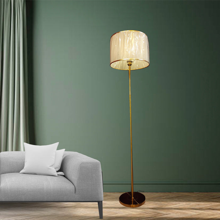 Luxury White With Gold Floor Lamp For Living Room