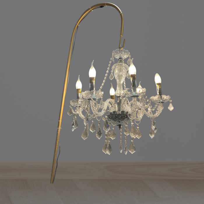 Gold Chandeliers/Floor Lamp For Weddings And Events