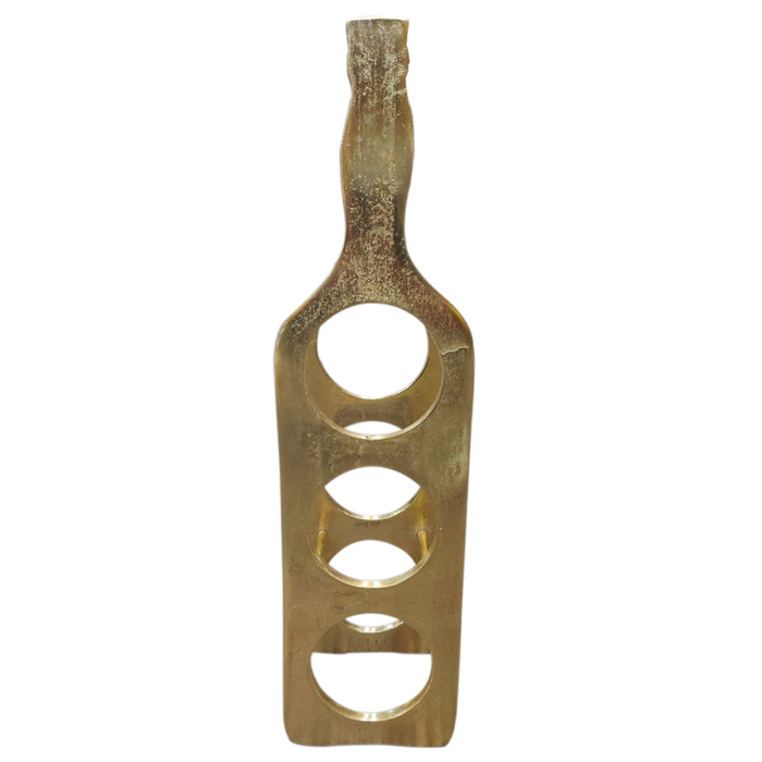 Gold Wine Rack Bottle Shape Stand