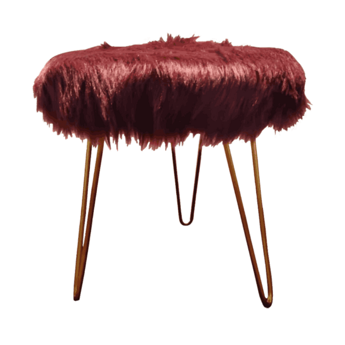 Faux Fur Seating Stools For Decor