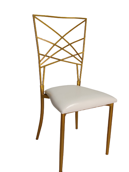 Iron Chair For Decor | Color: Gold