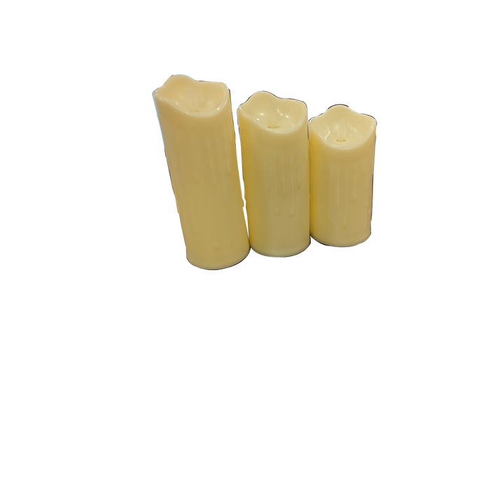 White Dripping Candle | Set of 3 Pcs