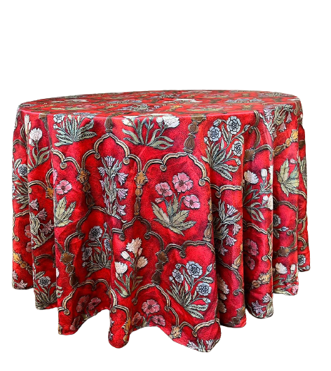 Whiteout Table Cover For Decor | Color : Red