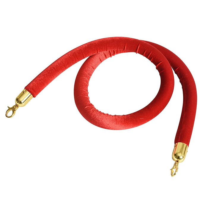Stainless Steel Gold Q Manager with Red Rope | Set Of 2 Poles