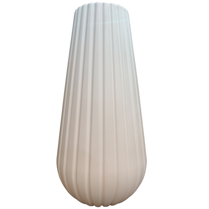 White Plastic Omega Pot For Decor