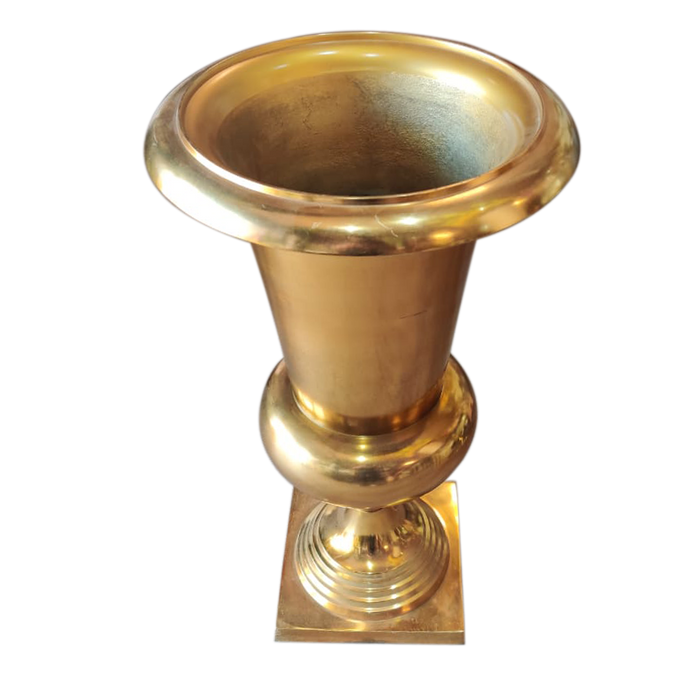 Gold Metal ACM Flower Vase 0786
