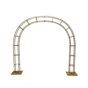 Gold Rounded Shape Metal Arch For Wedding Decor