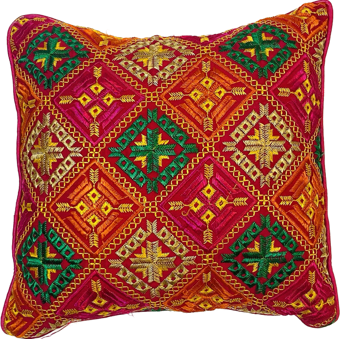 Phulkari Embroidery Cushion Covers | Set Of 5 Pcs