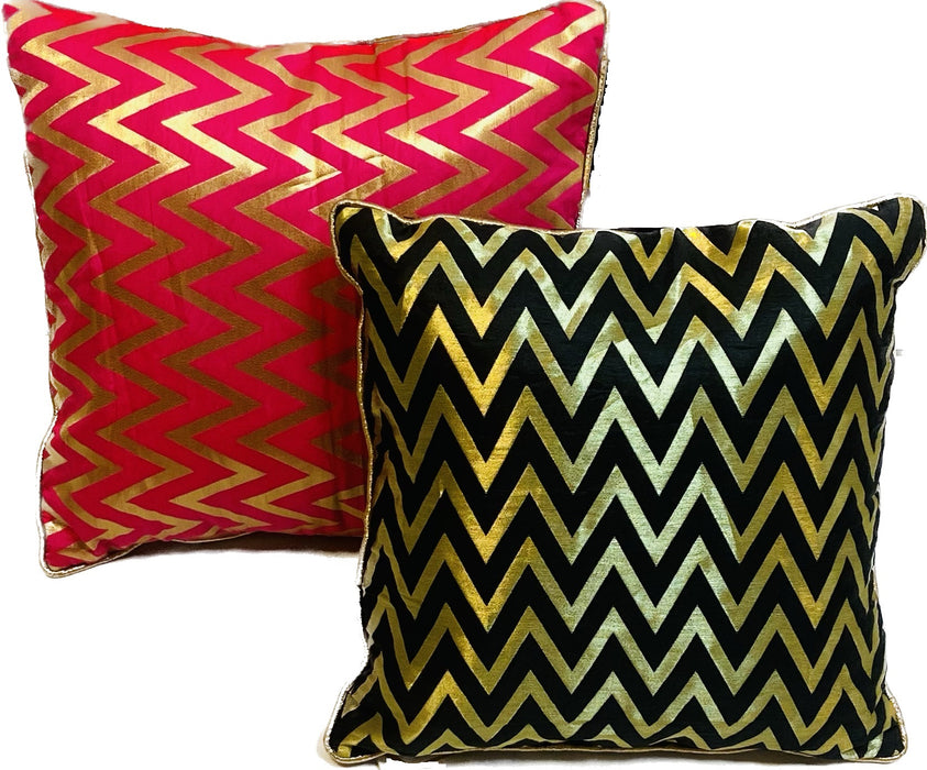 Dupion Silk Cushion Covers | Set Of 5 Pcs