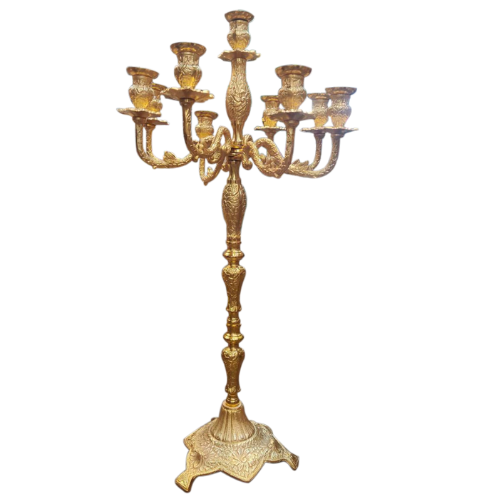 Gold Metal Candelabra For Decor and Event