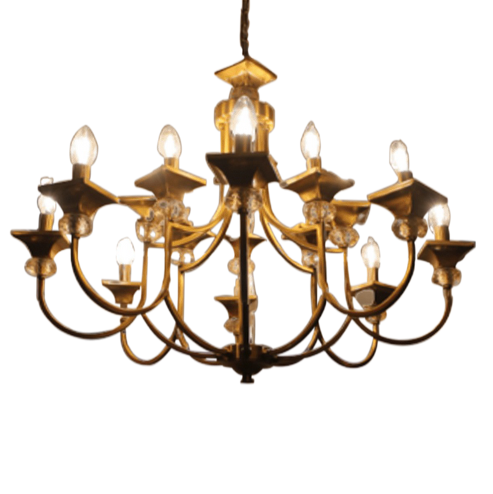 Modern Chandelier For Wedding And Event Decor | Color: Antique Gold