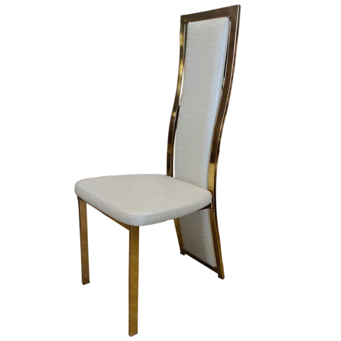 White With Gold Dining Chairs For Decor
