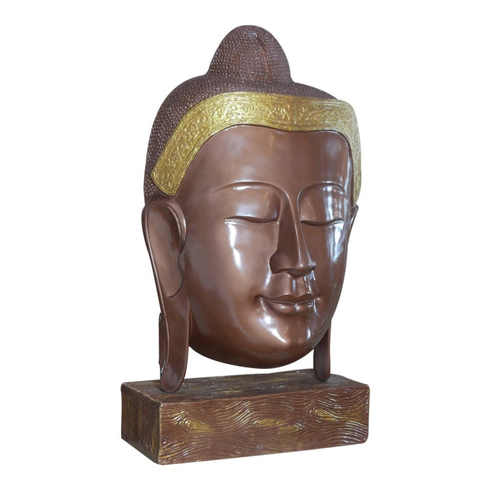 Handmade Fiberglass Buddha Face Sculptures