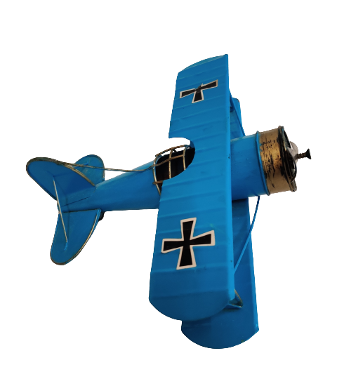 Sky Blue Metal Airplane For Decor