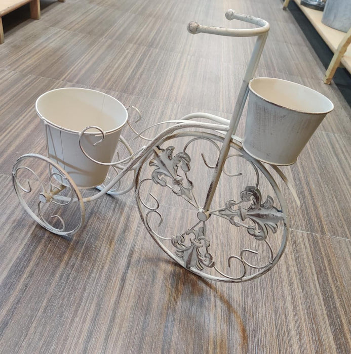 White Metal Cycle Props For Decor