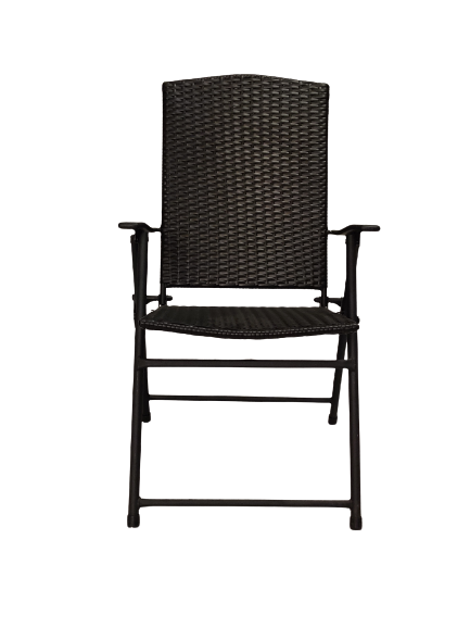 Black Iron Folding Chair For Outdoor1