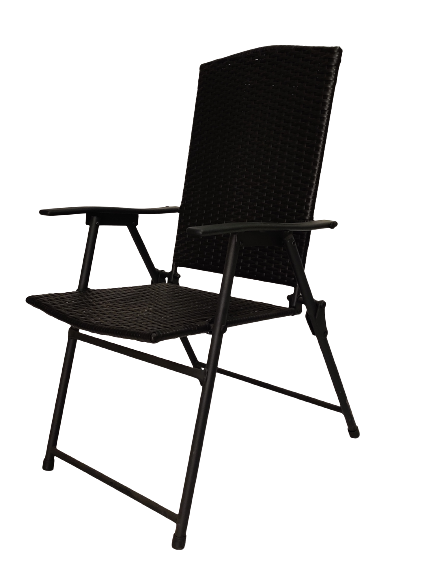 Black Iron Folding Chair For Outdoor