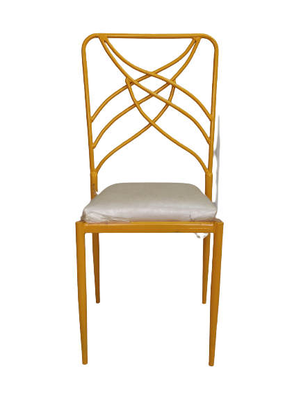 Yellow Iron Chair For Banquet Hall