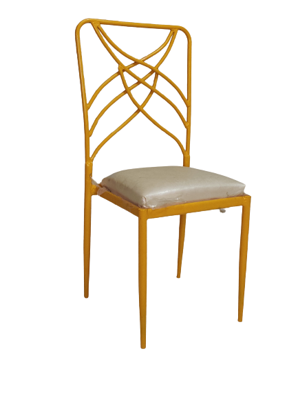 Yellow Iron Chair For Banquet Hall