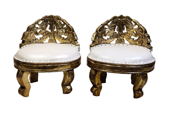 Gold Pair Of Vedi Chairs