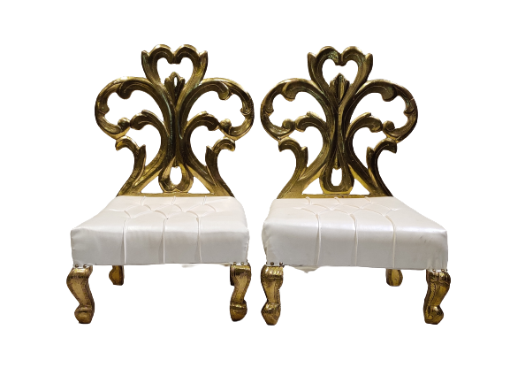 White With Gold Vedi Chairs