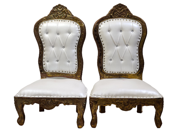 White With Gold Vedi Chairs