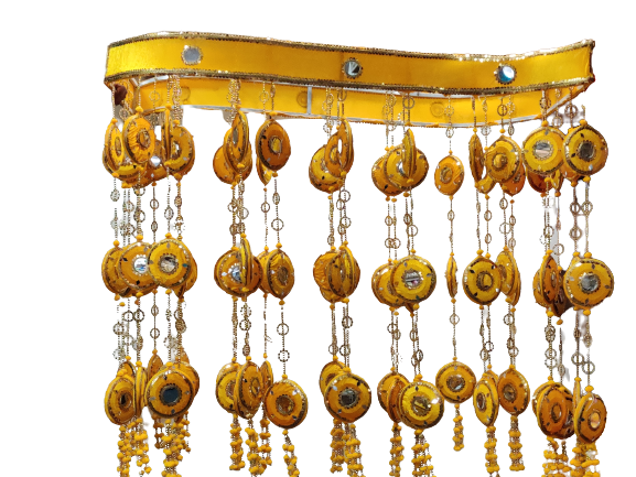 Hanging- Beautiful Yellow Handicraft Hanging | Suitable For Decor at Wedding, Home & Banquet