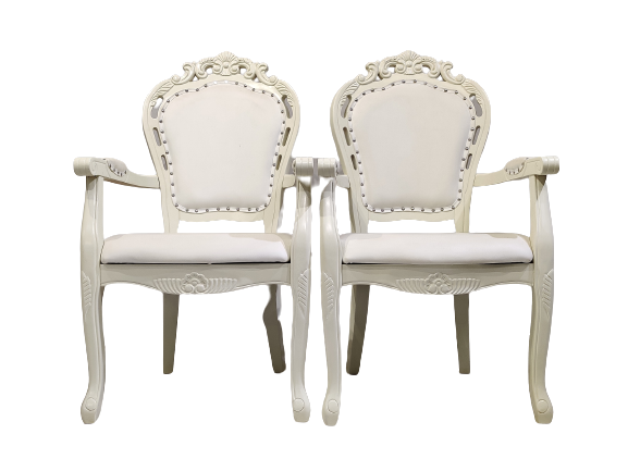 Set Of Two Chairs | Color: White