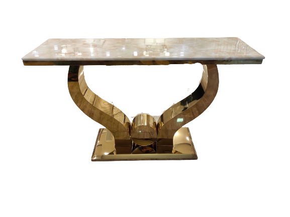 Stainless Steel Gold Dining Table