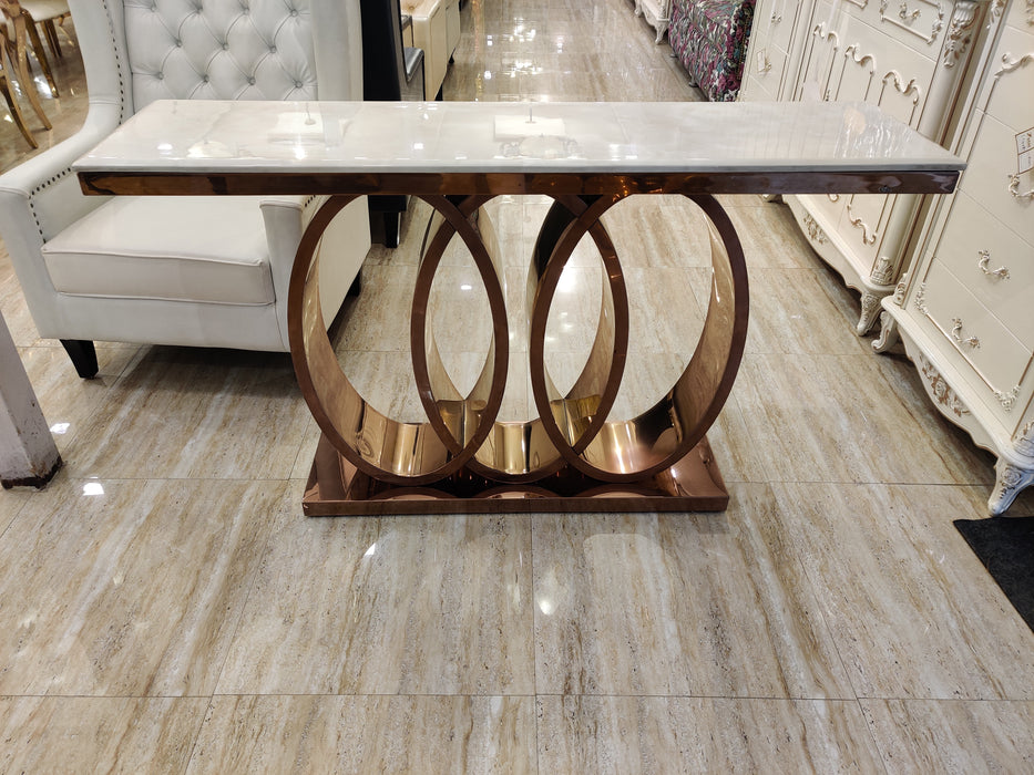Stainless Steel Dining Table | Color: Gold