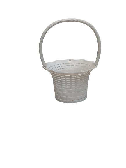 White Plastic Flower Basket | Suitable For Decor Prospective