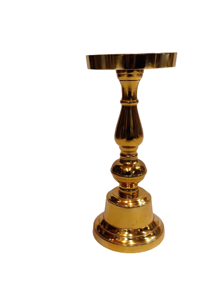 Gold Candle Stand For Decor | Set Of 3 Pcs
