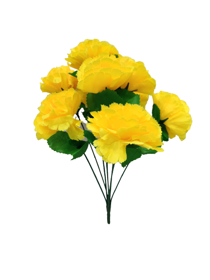 Artificial Carnation Flowers | Color: Yellow