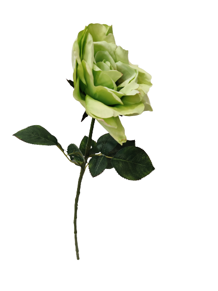 Artificial Green Rose Flower For Decor