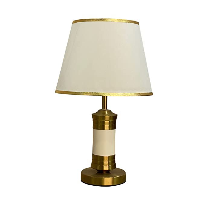 White & Gold Table Lamp For Bedroom & Living Room