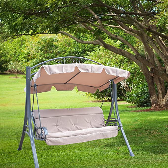 3 Seater Garden Swing With Cushioned Seats
