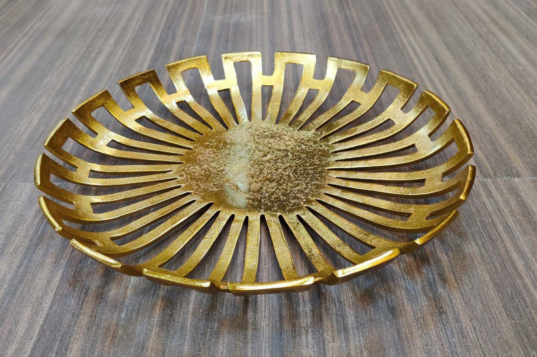 Metal Gold Designer Gold Acrylic Ring For Decor