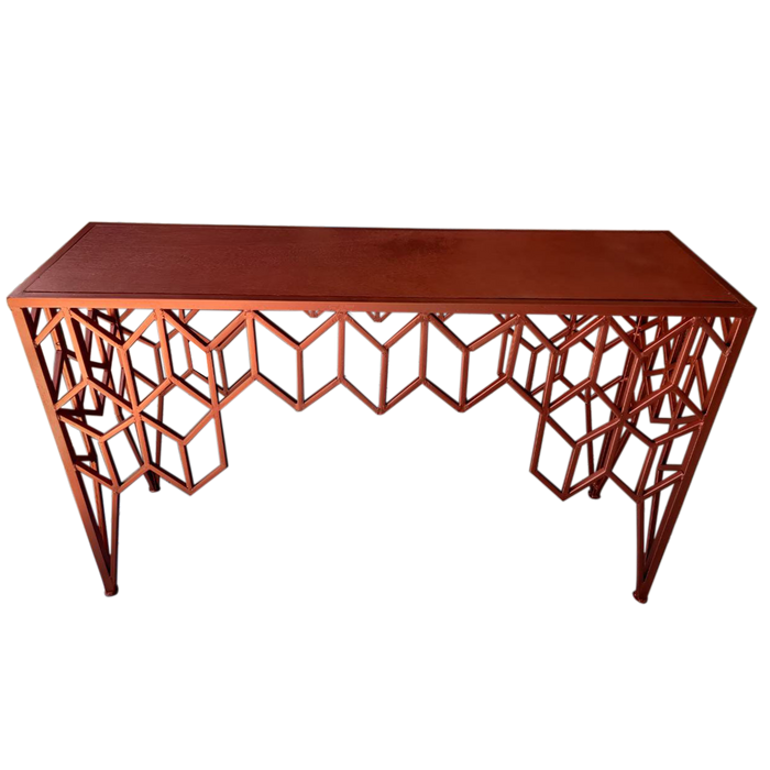 Rust Console Table For Decor