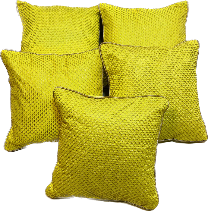 Dupion Zari Silk Cushion Covers | Set Of 5 Pcs